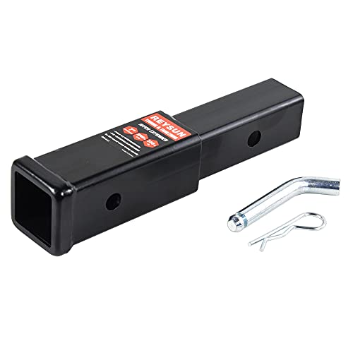 REYSUN Receiver Tube 864333 Trailer Hitch Extender 7 inch Extension, Fits 2 inch Hitch Receiver, 3,500lbs G.T.W, Hitch Pin and Clip Included… - Image 1