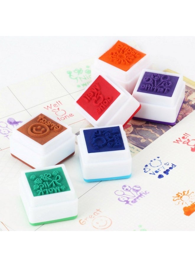 CRAFTDEV - Kids Stamp Set Motivation Sticker School Scrapbooking Stamp Diy Teachers Self Inking Praise Reward Stamps(No Ink Pad Included) - Image 1