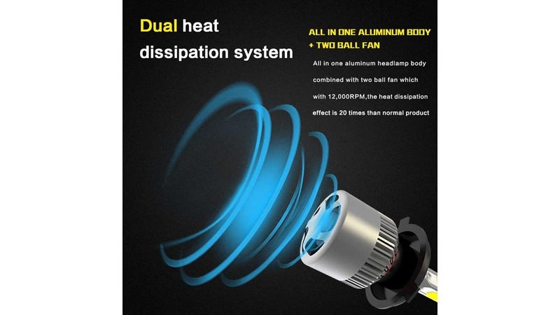 Guance H4 9000Lm 6500K 36 W Led Automotive Headlight Bulbs Auto Conversion Driving Lamp 2 Led Chip Cool White For Bike Scooty and Bullet (1 Pcs) - Image 5