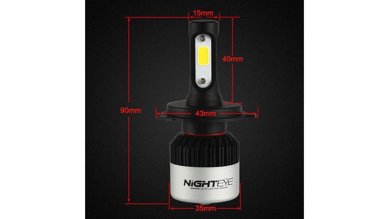 Guance H4 9000Lm 6500K 36 W Led Automotive Headlight Bulbs Auto Conversion Driving Lamp 2 Led Chip Cool White For Bike Scooty and Bullet (1 Pcs) - Image 3