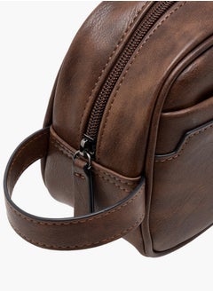 LBL by Shoexpress Men's Textured Pouch with Zip Closure and Side Handle  - Image 3