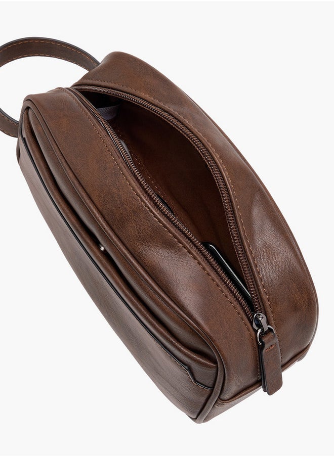 LBL by Shoexpress - Men's Textured Pouch with Zip Closure and Side Handle - Image 1
