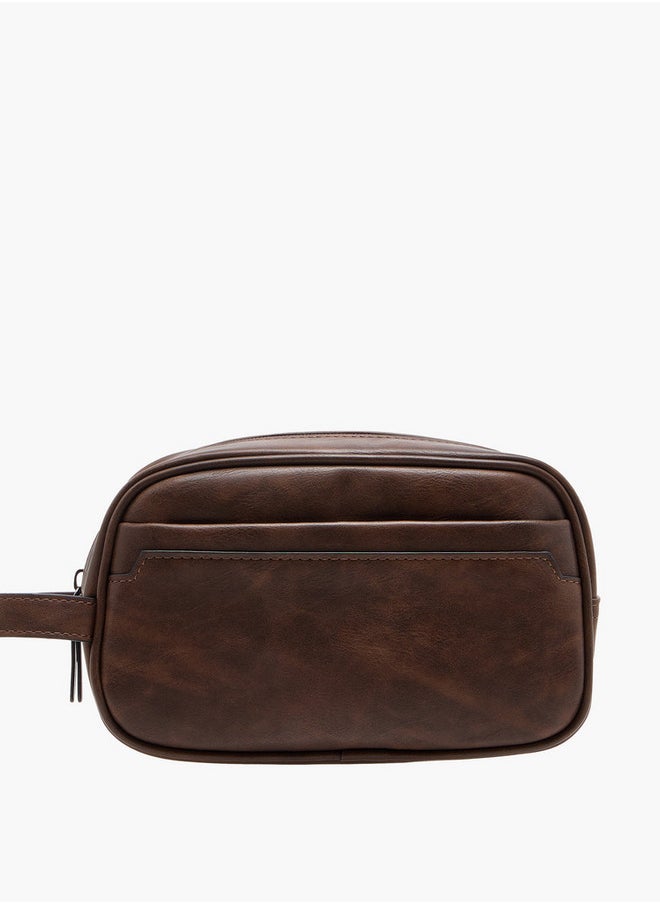 LBL by Shoexpress - Men's Textured Pouch with Zip Closure and Side Handle - Image 1