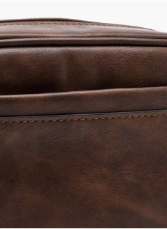 LBL by Shoexpress Men's Textured Pouch with Zip Closure and Side Handle  - Image 4
