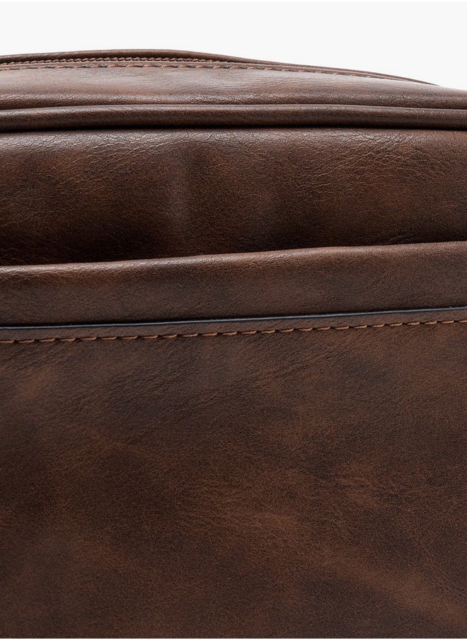 LBL by Shoexpress - Men's Textured Pouch with Zip Closure and Side Handle - Image 1