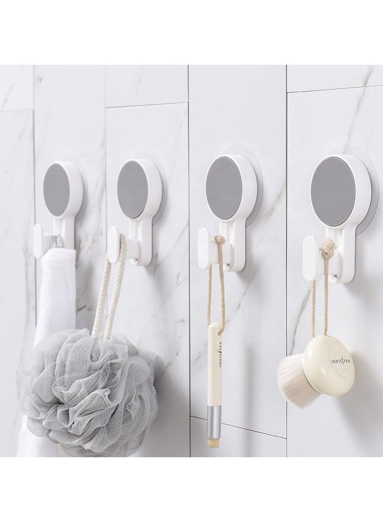DUNISO 4-Piece Wall Hooks, Self Adhesive Hook Seamless Adhesive Hook, ABS Material Multi-purpose Nail Free Wall Hanging Hook, Suitable for Bathrooms, Kitchens, Living rooms, Office - Image 1