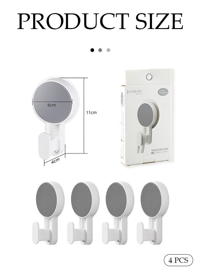 DUNISO 4 pieces of Adhesive hook, seamless adhesive hook, ABS material multi-purpose nail free wall hanging hook, suitable for bathrooms, kitchens, living rooms - Image 2