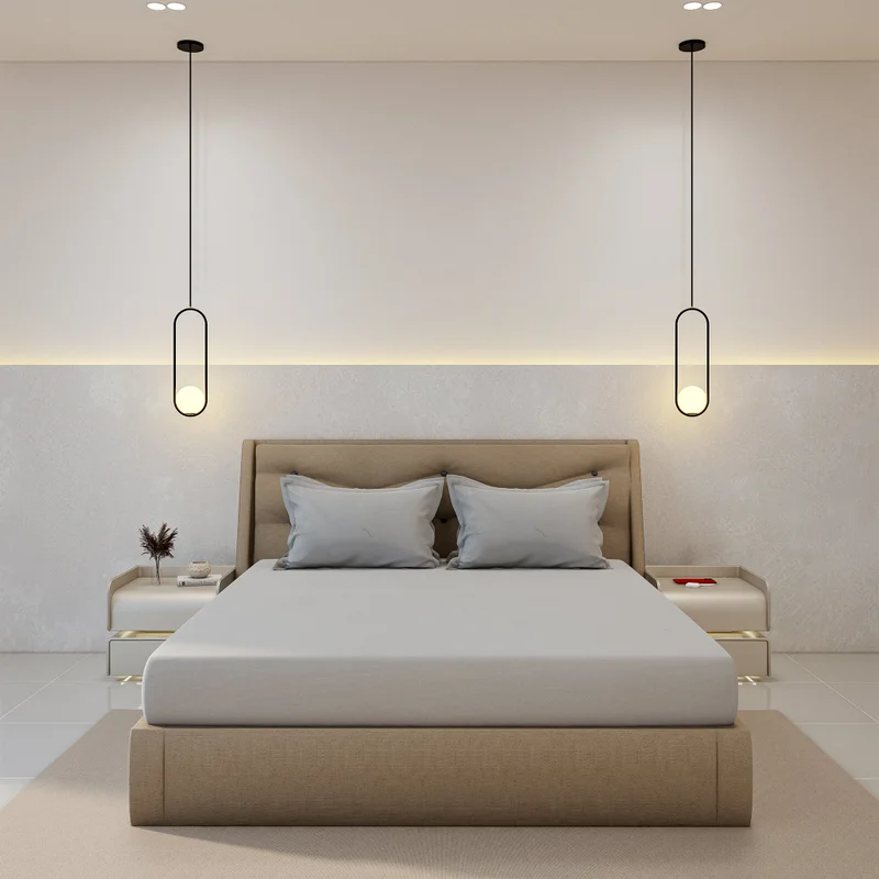 يسكن 500 Thread Count 100% Egyptian Cotton Sateen Fitted Sheet