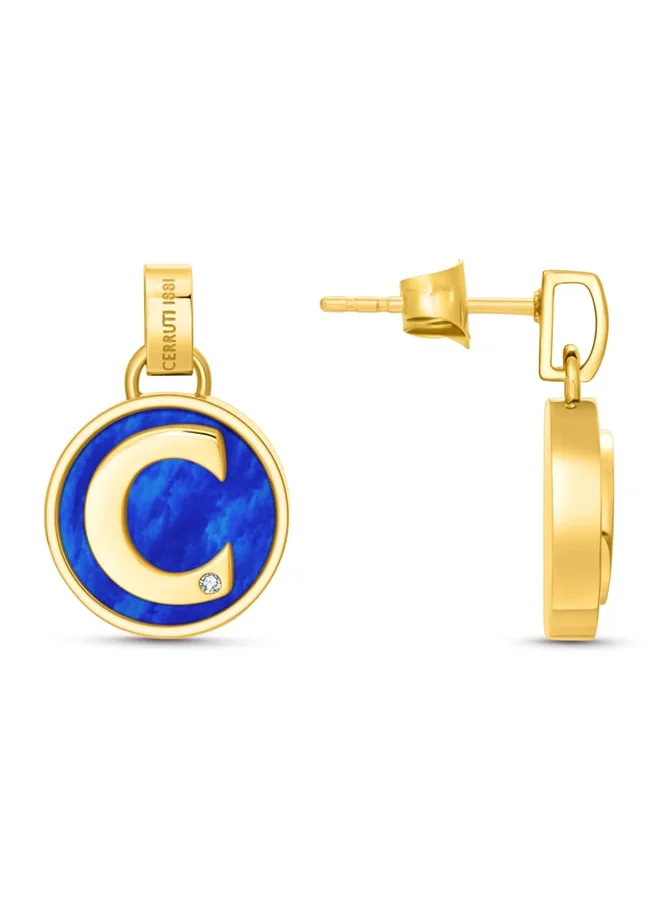 شيروتي 1881 Studs for Women in Gold and Blue