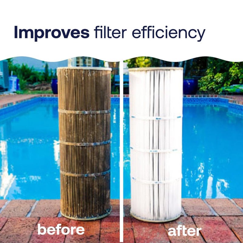 HTH 67227 Swimming Pool Care Filter Cleaner, Quickly and Effectively Cleans and Prolongs Life of Pool Filter, Improves Filtration Efficiency, Compatible with All Filter Types, 32oz - Image 3