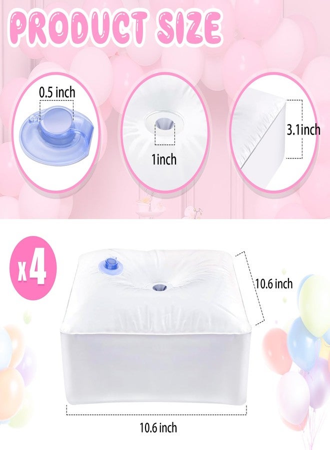 ALDMIO Balloon Arch Stands Base, Heavy Weight Water Bag for Balloon Column Stand and Balloon Arch Set, 4 Pcs Water Fillable Base for Party Wedding Graduation Birthday Decor - Image 3