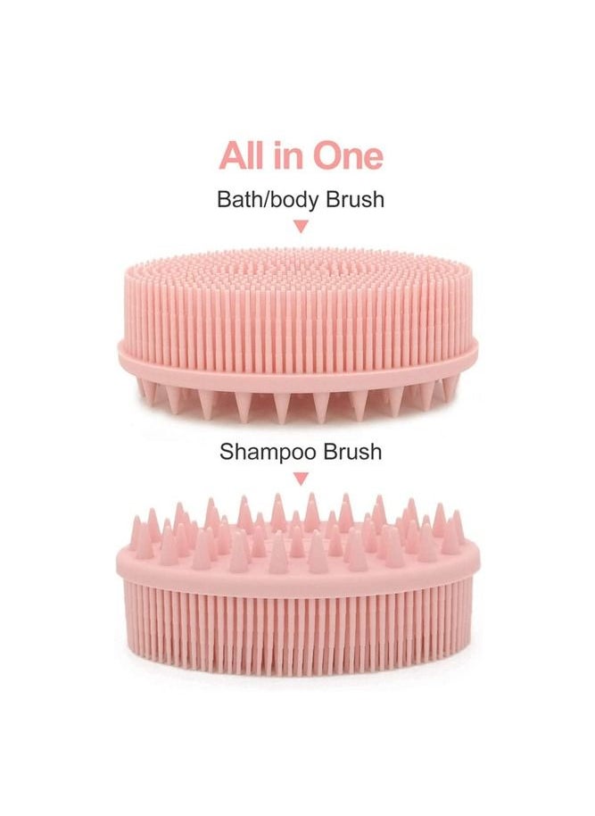 BELLSBERRY - Upgraded 2 in 1 Bath and Shampoo Brush Silicone Body Scrubber Exfoliating Easy to Clean Scalp - Image 1