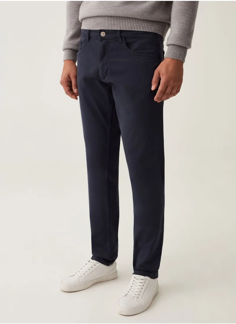 او في اس OVS Stretch Cotton Trousers With Five Pockets