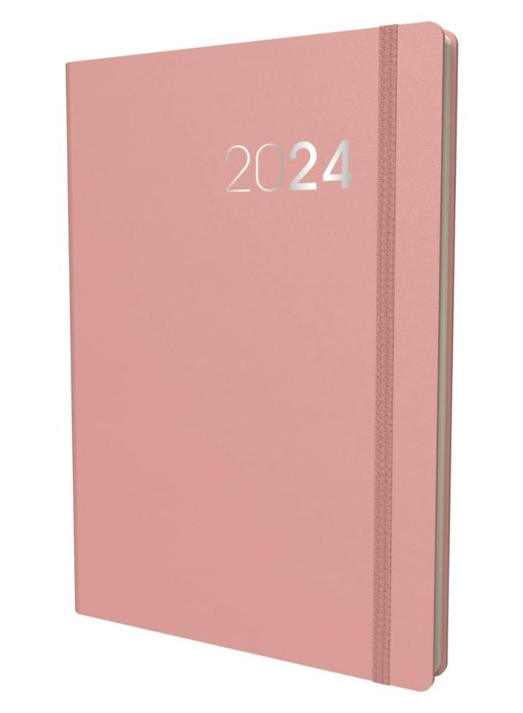 Collins Collins Legacy 2024 Diary A5 Week To View Diary - Business Planner and Organiser - January to December 2024 Diary - Weekly - Pink - CL53.50-24  - Image 1
