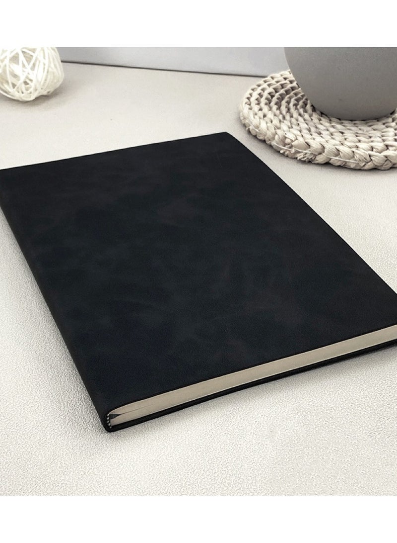 Notebook Hardcover 3 Pieces Classic Wired Notebook A5 Diary Notebook Diary Writing Pad Notebook 3 Pack Notepad Small notebook set notebook, writing board and diary, single line 100 sheets/200 pages. (Black, Brown, Gray) - Image 3