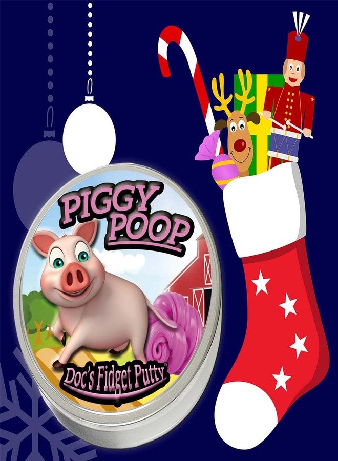 Gears Out Piggy Poop Fidget Putty Stress Relief Therapy Dough Pink Therapeutic Toy in Metal Tin Funny Office, School, Home Tension Release Relaxation Putty - Image 4