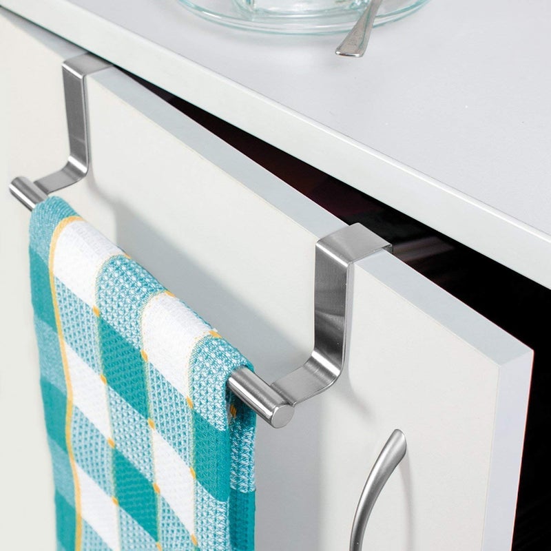 Golden Bird Golden Bird Internatonal Stainless Steel Towel Bar Holder Over The Kitchen Space Saver Cabinet Cupboard Door Hanging Rack Storage Holders Accessories Pack 2 - Image 5