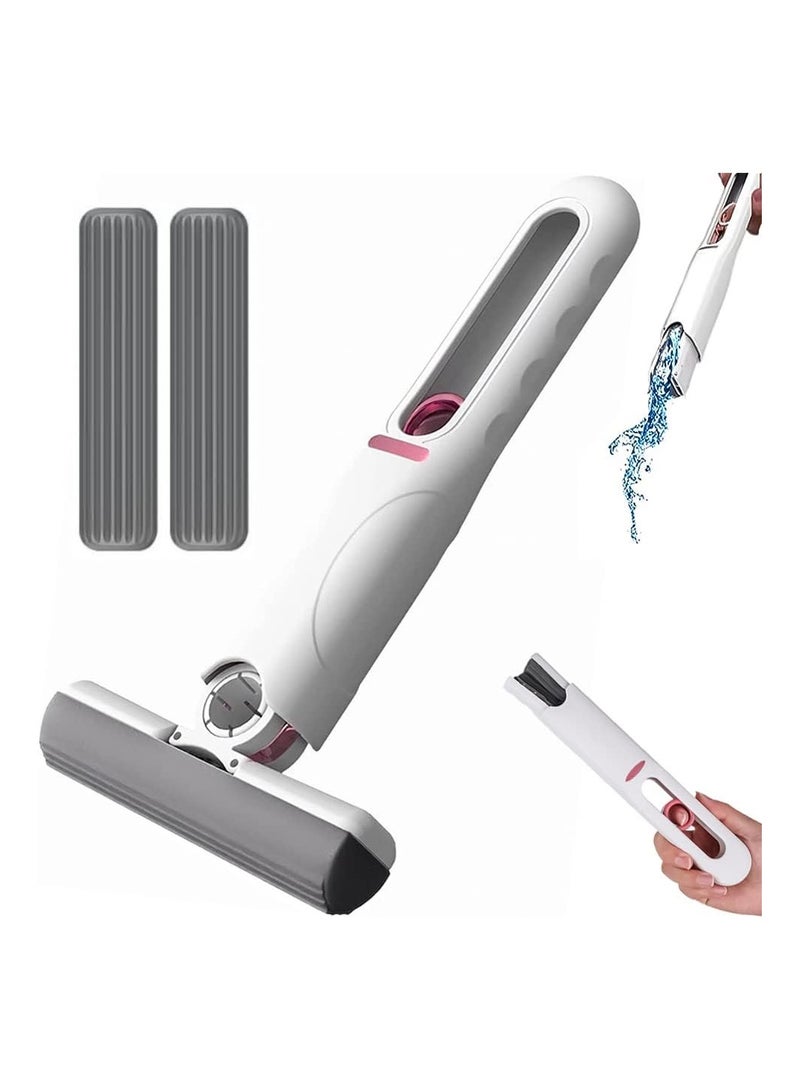 general Portable self-squeezing short mop, mini lazy wash-free strong absorbent mop, wet and dry, bathroom kitchen dishes desktop glass floor cleaning - Image 1