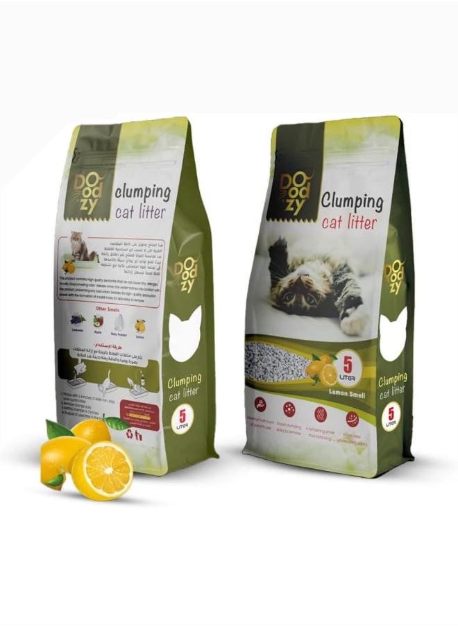 Doodzy Clumping Cat Lemon 5 L  - Image 1