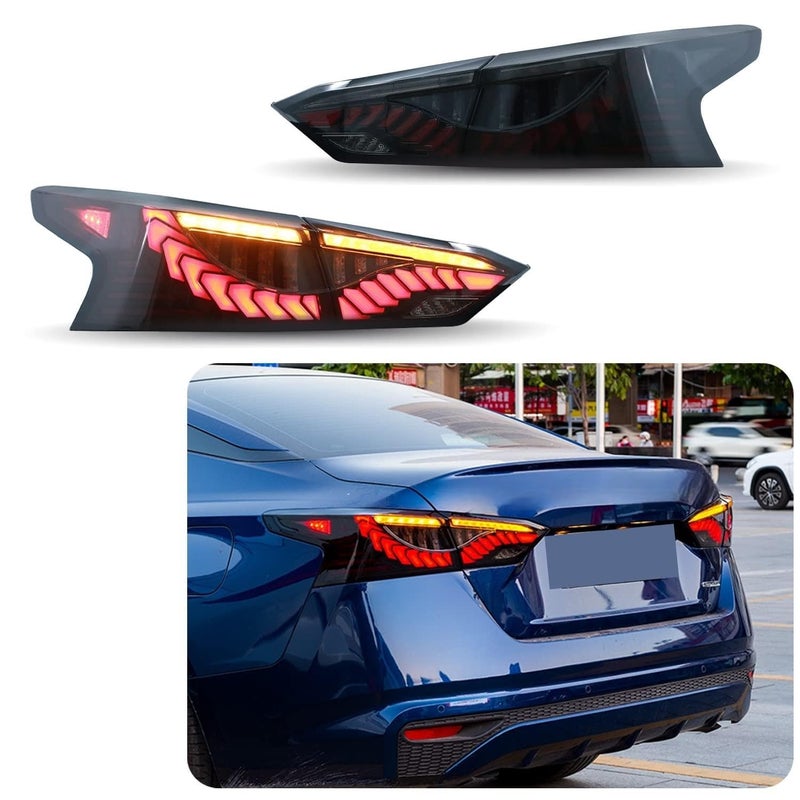 inginuity time LED Tail Lights For Nissan Altima 20192025 With Start Up Animation Sequential Turn Signal Rear Lamps Assembly Blackout