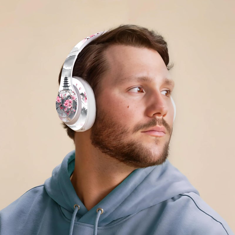 TracyArt Sticker Cover Compatible with Beats Solo 3, Cherry Blossom - Headphone Stickers - Image 4