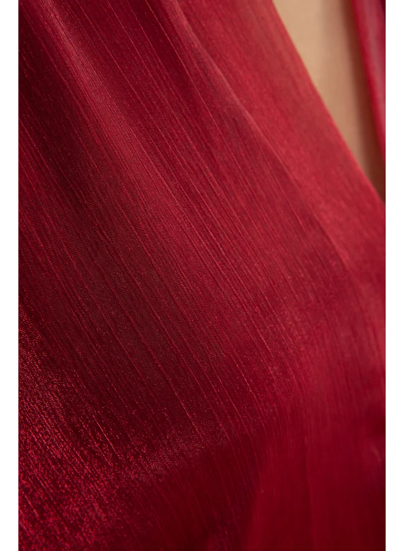 Ophelia  LUNA Abaya for Women – Elegant Blood Red Modest Abaya with Long Sleeves for Women | Best Price UAE