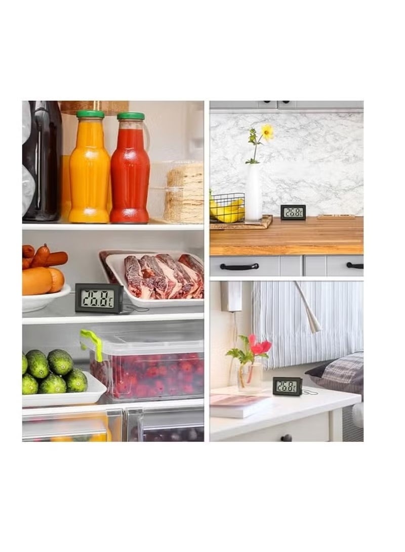 4 x Mini LCD Digital Thermometer with Probe Electronic Temperature Monitor for Aquarium Refrigerator Greenhouse and Car(1m) - Image 4