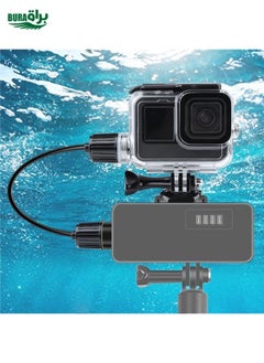 For GoPro HERO10 Black / HERO9 Black 30m Charging Waterproof Housing Case with Buckle Basic Mount & Screw