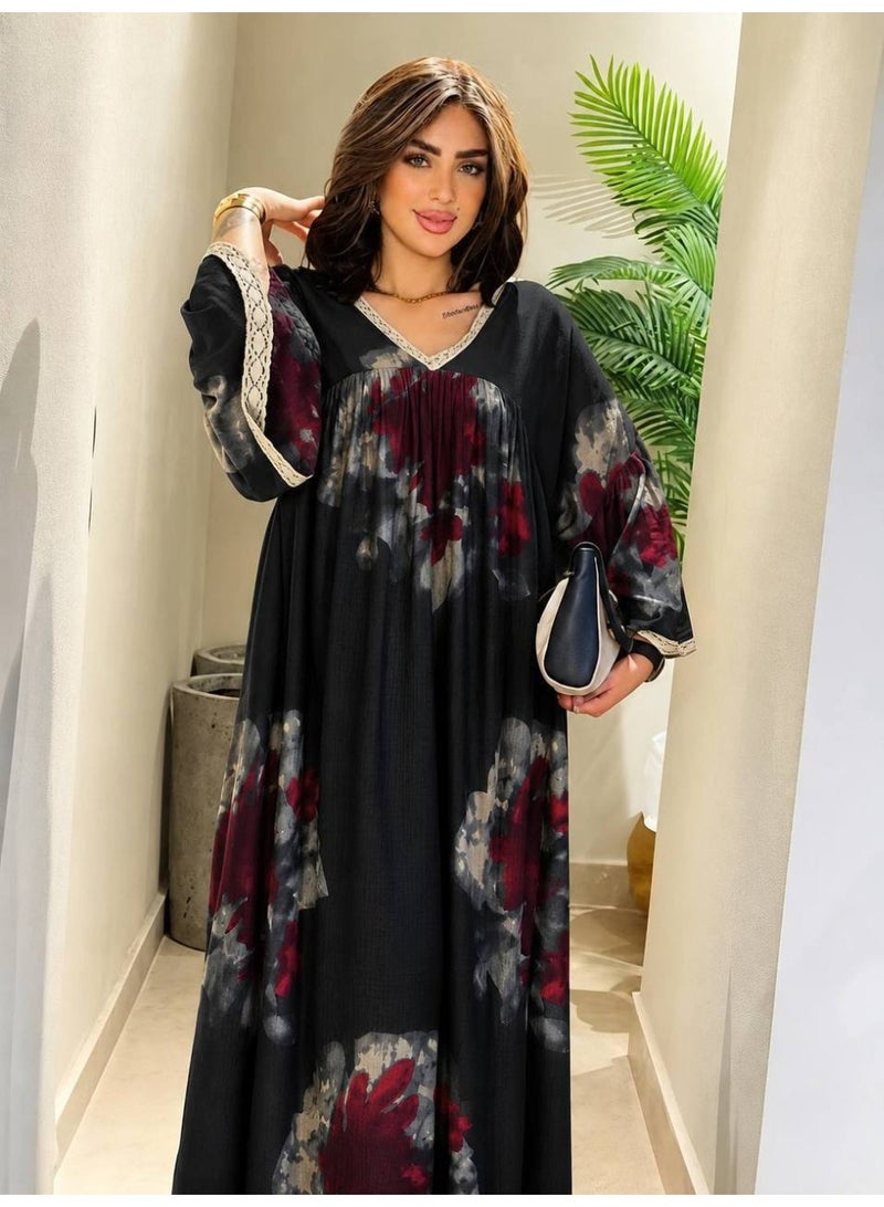 High-Quality Treated Viscose Cotton Abaya – Comfort and Elegance for a Sophisticated Look All Day Long. Size 2: Width 70cm – Suitable for up to 110 kg. - Image 3