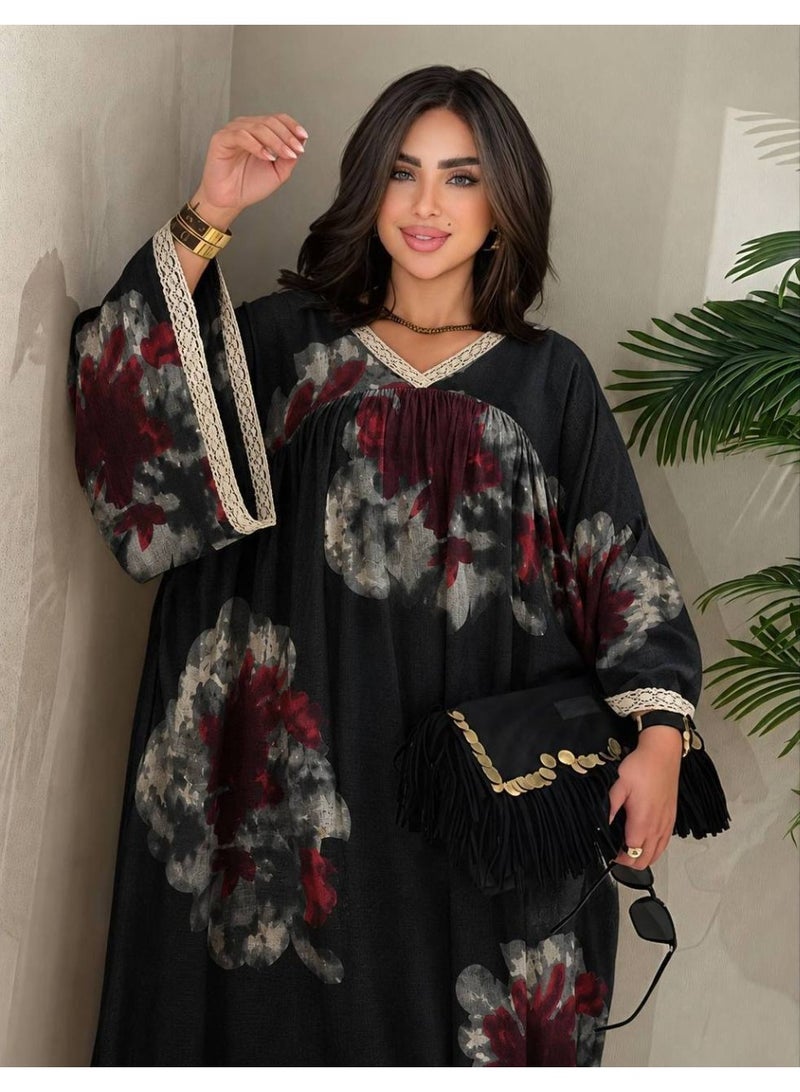 High-Quality Treated Viscose Cotton Abaya – Comfort and Elegance for a Sophisticated Look All Day Long. Size 2: Width 70cm – Suitable for up to 110 kg. - Image 4
