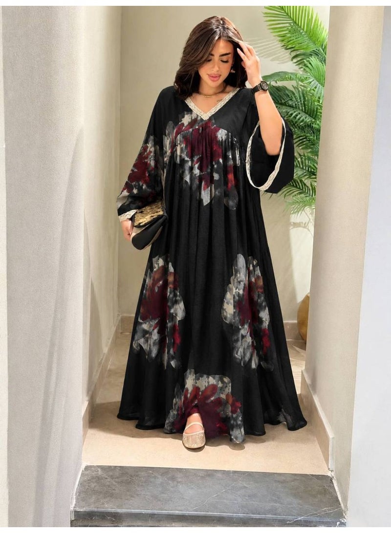 High-Quality Treated Viscose Cotton Abaya – Comfort and Elegance for a Sophisticated Look All Day Long. Size 2: Width 70cm – Suitable for up to 110 kg. - Image 2