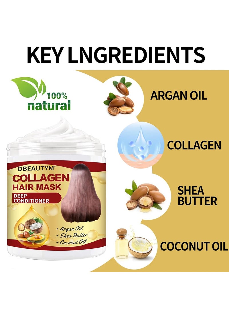 DBEAUTYM Rosemary Oil for Hair Growth,Rosemary Essential Oils,Natural Rosemary Oil for Hair Loss Treatment,Stimulates Hair GrowthCollagen Hair Treatment Hair Mask,Natural Deep Conditioner Hydrating Hair Mask  - Image 3