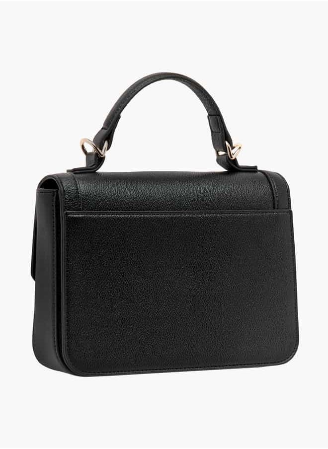 Le Confort Women Monogram Print Crossbody Bag with Flap Closure and Strap  - Image 3