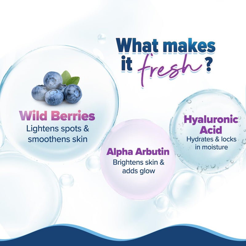 Aqualogica Aqualogica Illuminate Hydra Gel Moisturizer with Wild Berries Alpha Arbutin 24 Hour Intense Hydration WaterLike Gel Texture NonSticky Quick Absorbing for Luminous Skin 200 g - Image 5