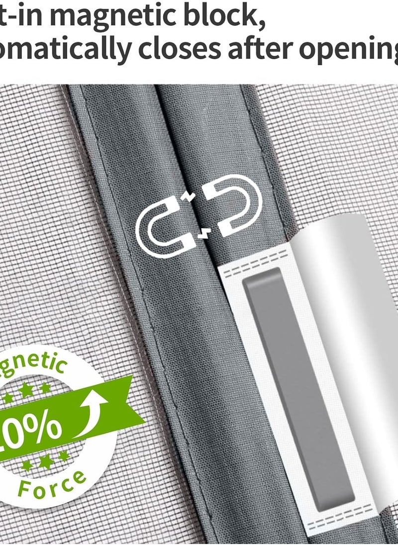 Magnetic Screen Door Self Sealing Magnetic Fly Screen Door with Straps Anti Mosquito Door Fly Screen Mosquito Mesh Curtain Door Screen for Living Room Bedroom Kitchen - pzsku/ZEE72C2C17E5E8978A096Z/45/_/1736749200/4a79fc79-7a3c-4714-8e17-aaeb9a8aab7c