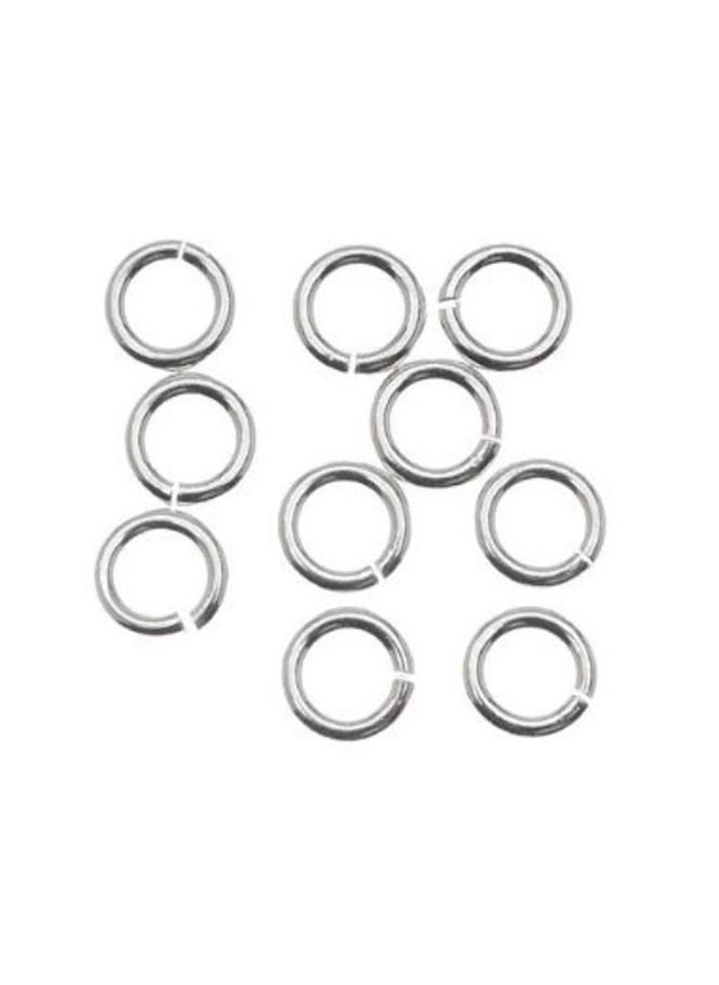 Generic - 4mm(0.16'') Small Silver Plated O Shape Open Link Rings for Jewelry Making - Image 1