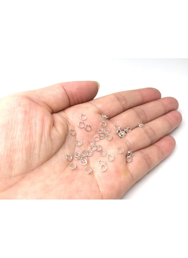 Generic - 4mm(0.16'') Small Silver Plated O Shape Open Link Rings for Jewelry Making - Image 1