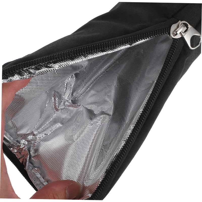 Portable Insulated Bottle Cooler Bag For Travel Breastmilk Storage Easy Clean Black - Image 4