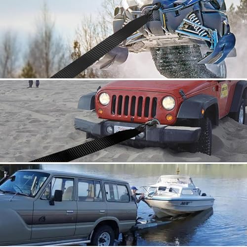 Seamander Boat Winch Strap 2" x 20' with Safety Hook 5000-Pound Break Strength Polyester Material Used for Towing Vehicles, Boats and Jet Skis | Lifetime Replacement - Image 5