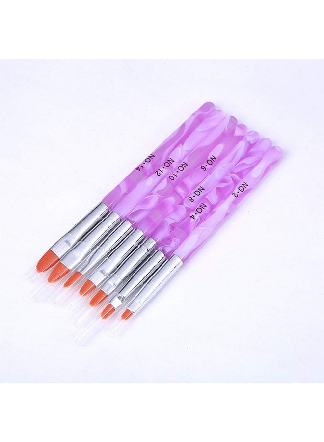 FULINJOY 7 Pcs Uv Gel Nail Brush, Acrylic Nail Tips Builder Brush Pen Drawing Brushes Pen Tool Set - Image 5