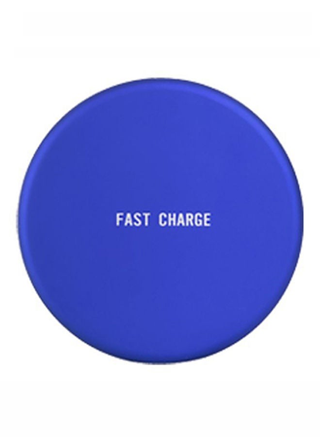 NIBEMINENT Q16 Wireless Charger Qi Charging Pad Stand For iPhone 8 Plus X/Galaxy S8 Blue - Image 1