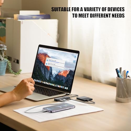 Eanetf USB to HDMI Adapter, Eanetf Dual USB C USB A 3.0 Hub: 5 Ports with 2* USB-C and 2* USB-A and 1* HDMI Extend for TV,DVD Player,Projector,Monitor,Laptop,PS4,Flash Drive, HDD,Xbox, Printer etc - 5 in 1 - Image 5