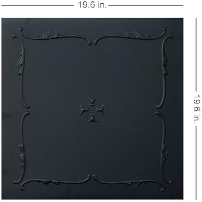 A R05 SPRING BUDS FOAM GLUE-UP CEILING TILE (21.6 SQ. FT./CASE), PACK OF 8, BLACK MATTE - Image 3