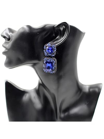 YouBella Jewellery Earrings for women Crystal Earrings for Girls and Women (Blue) - Image 2