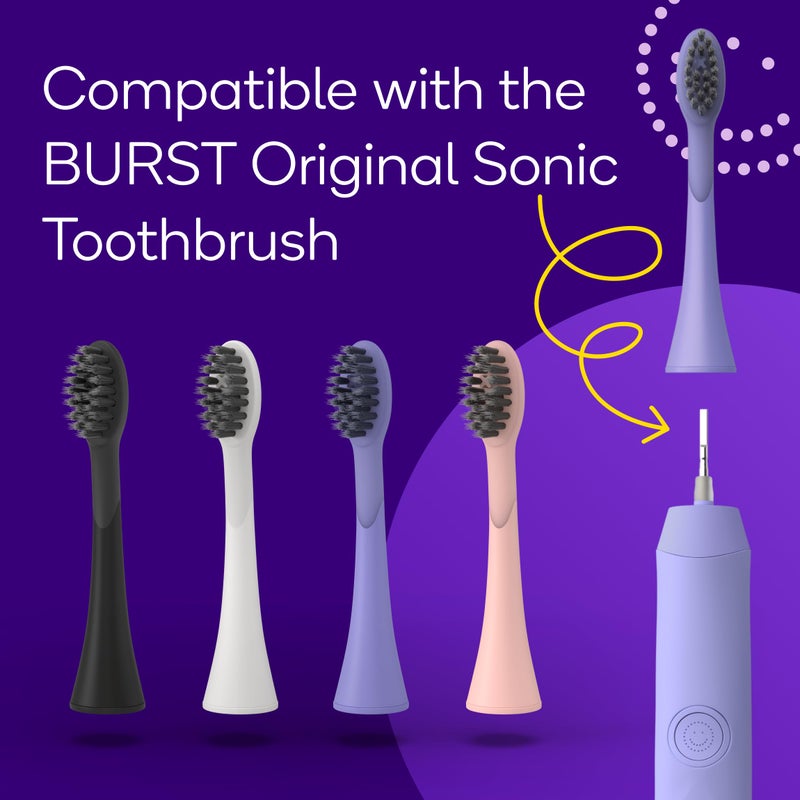 BURST Genuine Replacement Heads for Original Sonic Electric Toothbrush (Lavender/3 Pack) | Ultra Soft Bristles for A Clean Deep | Stain & Plaque Removal - Image 3