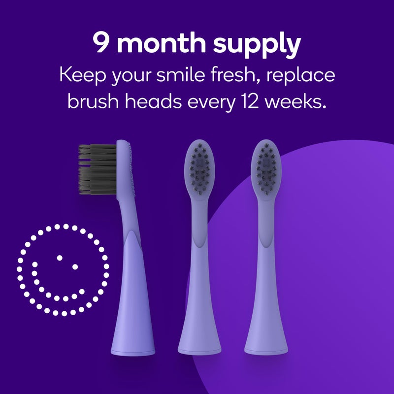 BURST Genuine Replacement Heads for Original Sonic Electric Toothbrush (Lavender/3 Pack) | Ultra Soft Bristles for A Clean Deep | Stain & Plaque Removal - Image 5