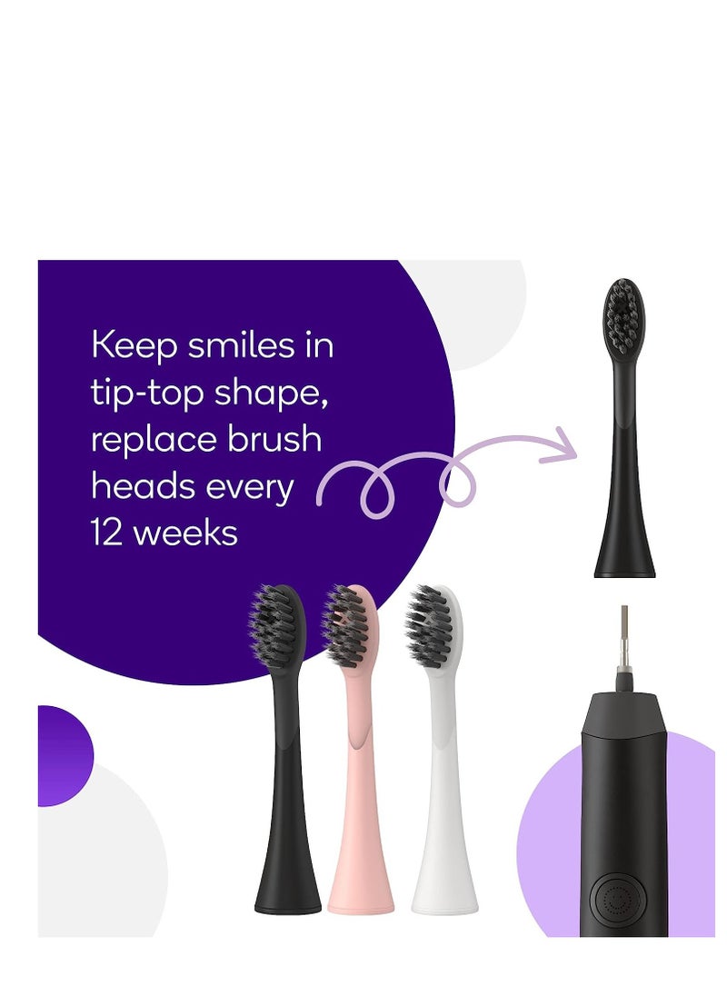 BURST - BURST Toothbrush Heads - Genuine BURST Electric Toothbrush Replacement Heads for BURST Sonic Toothbrush – Ultra Soft Bristles for Deep Clean, Stain & Plaque Removal - 3-Pack, Lavender - Image 1