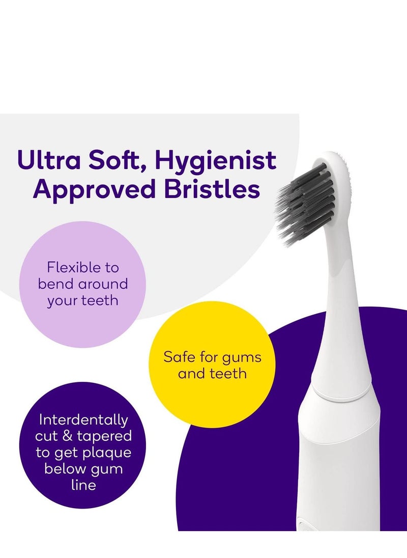 BURST - BURST Toothbrush Heads - Genuine BURST Electric Toothbrush Replacement Heads for BURST Sonic Toothbrush – Ultra Soft Bristles for Deep Clean, Stain & Plaque Removal - 3-Pack, Lavender - Image 1