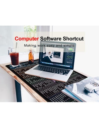لوحة ماوس كبيرة للألعاب بحواف مخيطة، لوحة ماوس اختصارات سطح المكتب، لوحة ماوس ممتدة XL مع قاعدة مقاومة للانزلاق، لوحة مكتب رائعة للوحة المفاتيح والماوس، بمقاس 31.5 × 11.8 بوصة. - view 2