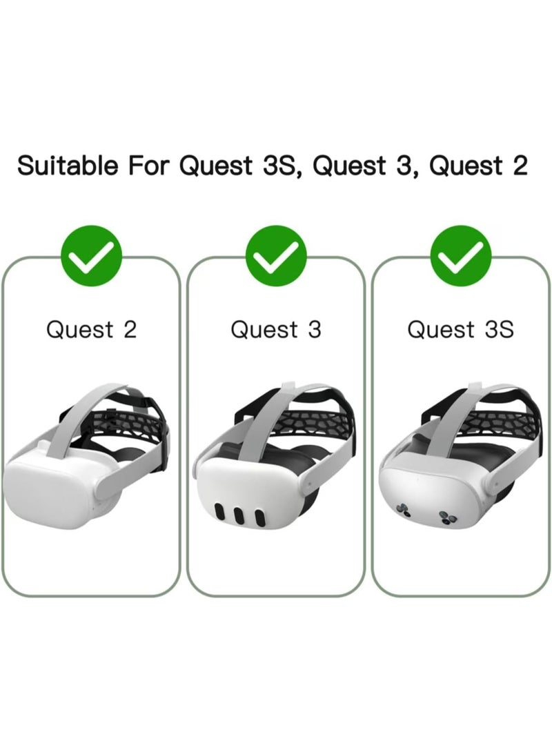 VR Head Strap Cushion Pad for Quest 3/2 Headset Accessories, TPU Bracket, White, for Oculus Quest 3/2 - Image 2